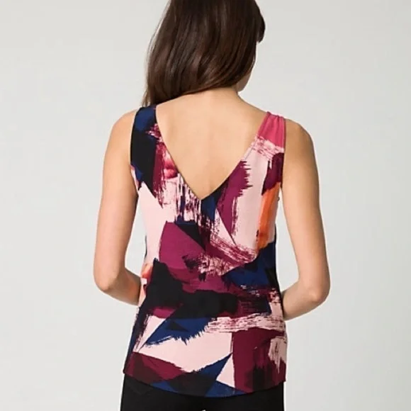 Viscose V Neck Metal Detail Sleeveless Top - Picture 3 of 3